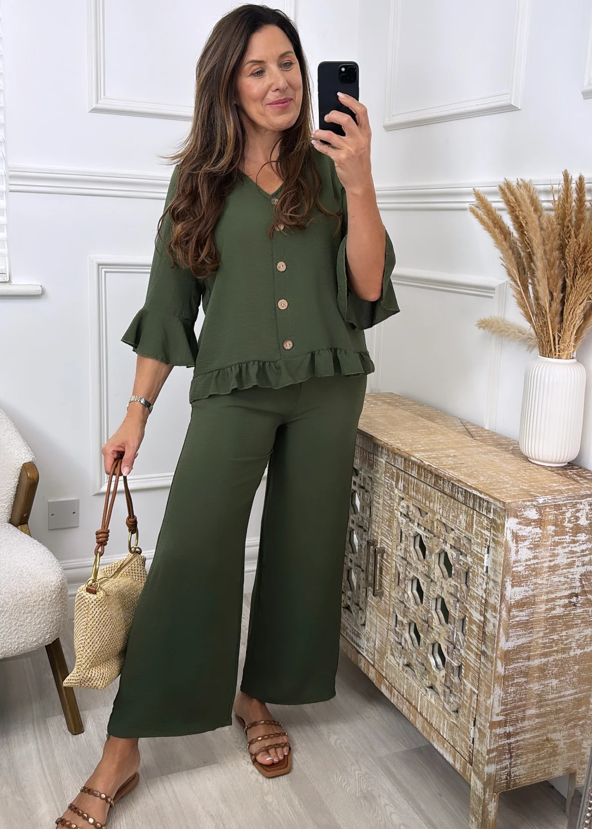 Dana Khaki Two Piece Set - Image 2