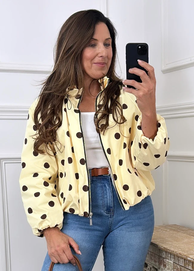 🖤Pre Order🖤 Sheridan Yellow Polka Dot Jacket