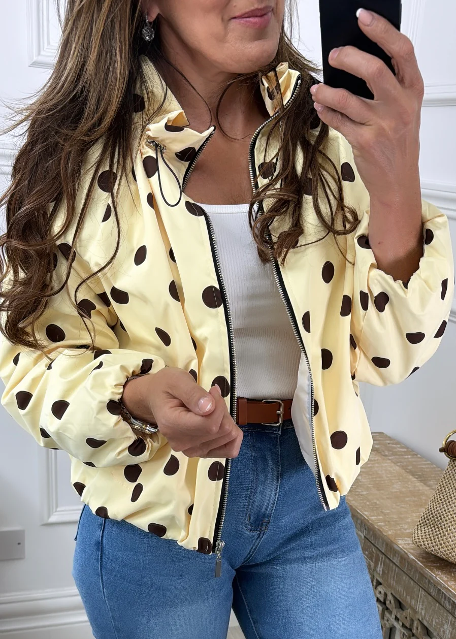 🖤Pre Order🖤 Sheridan Yellow Polka Dot Jacket - Image 2