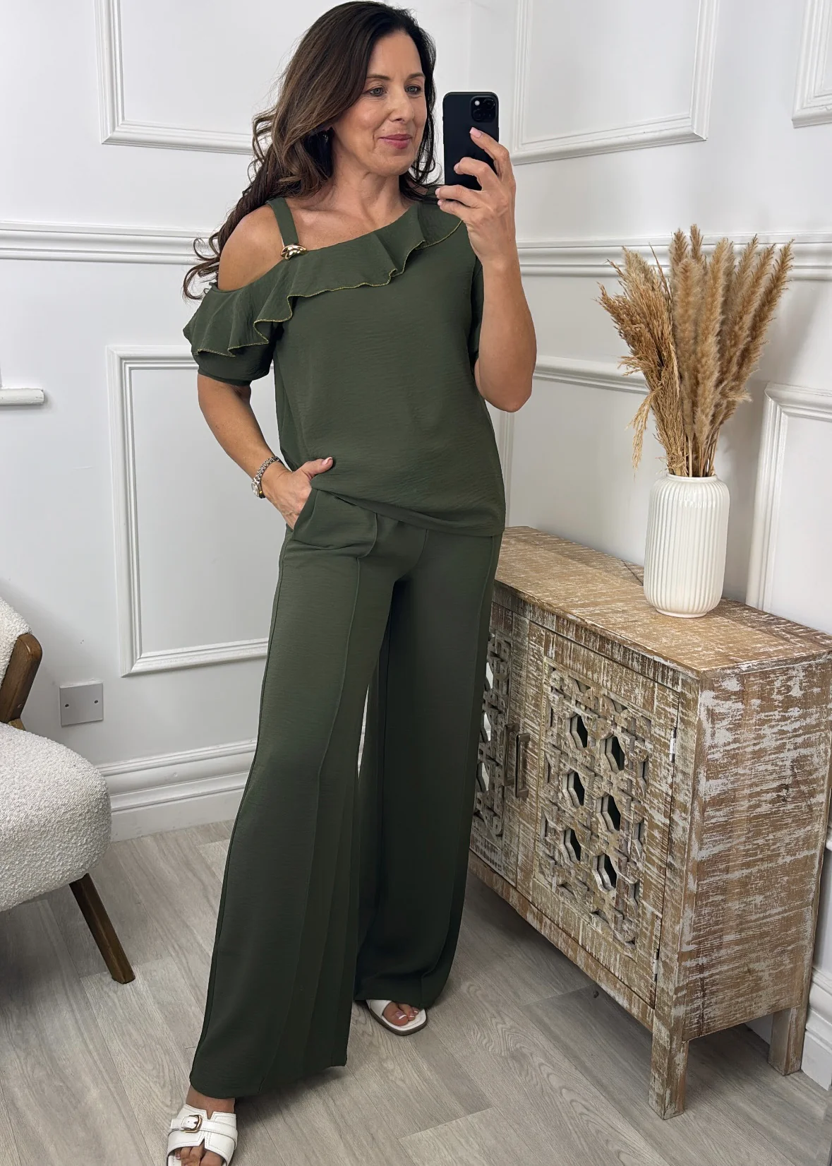 Alison Khaki Frill Set - Image 2