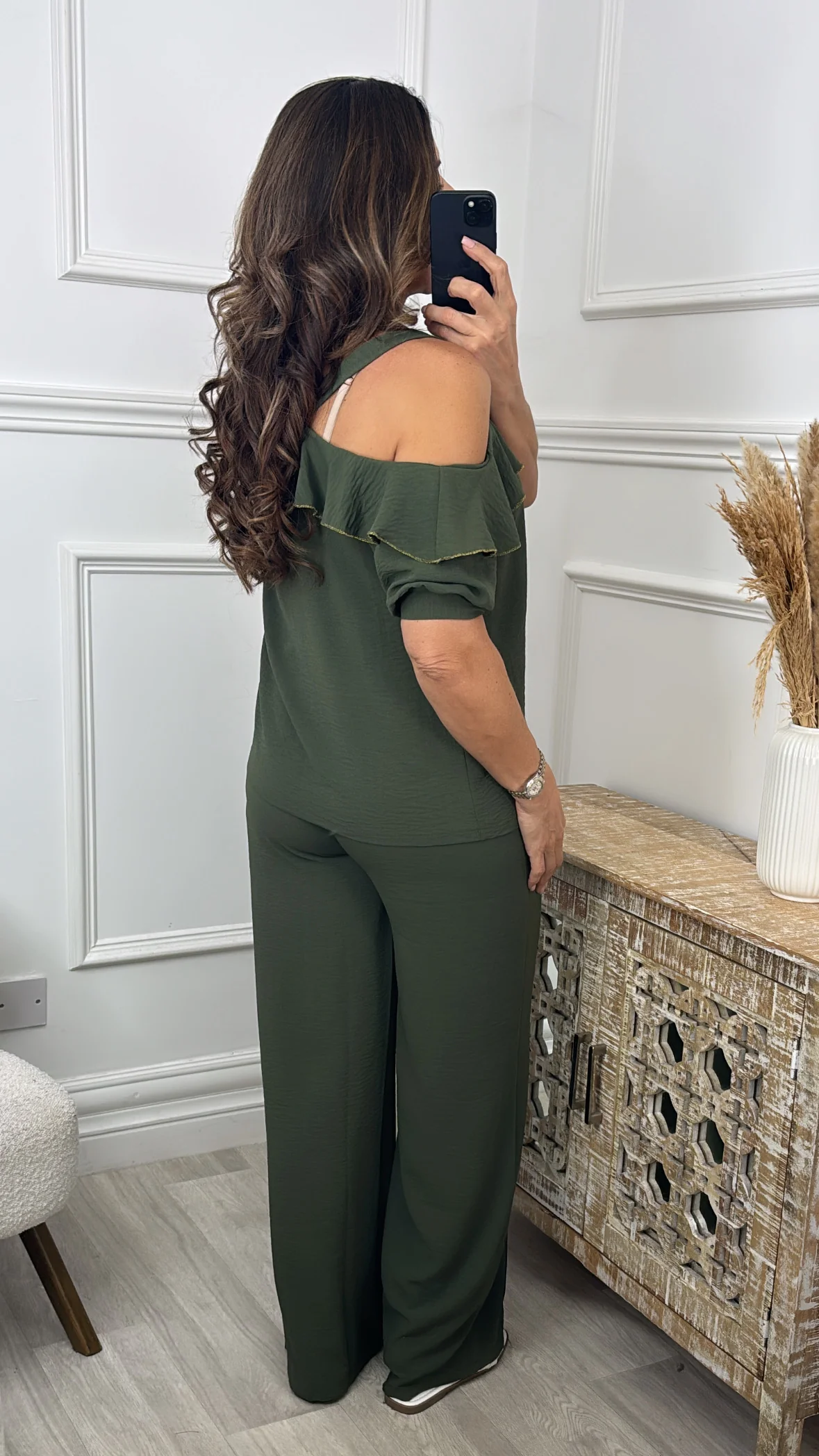 Alison Khaki Frill Set - Image 4
