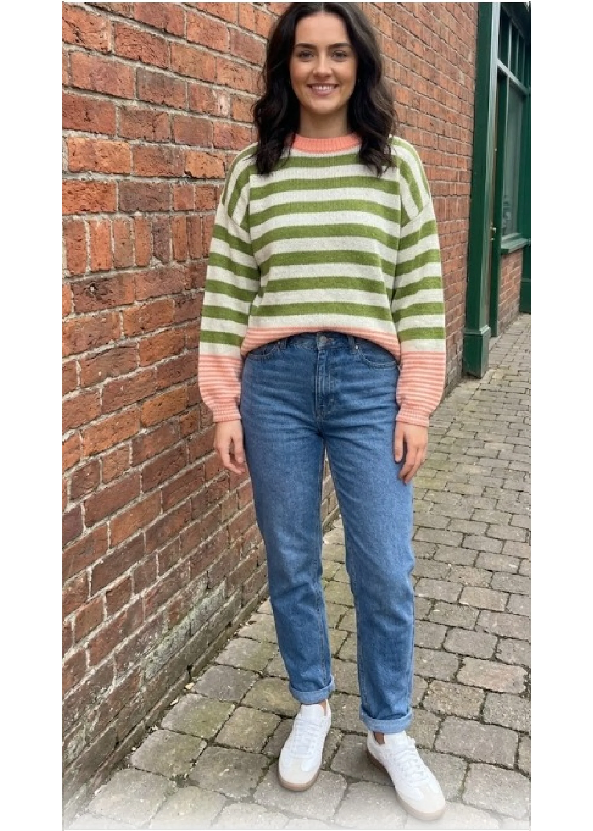 Carmella Green Stripe Jumper - Image 5