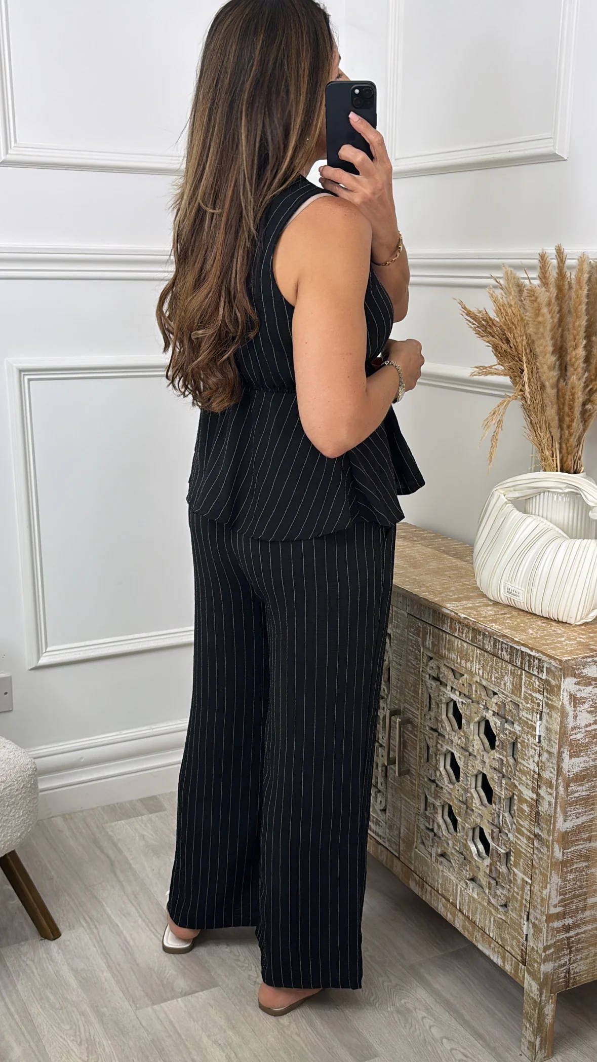 Catherine Black Striped Set - Image 4