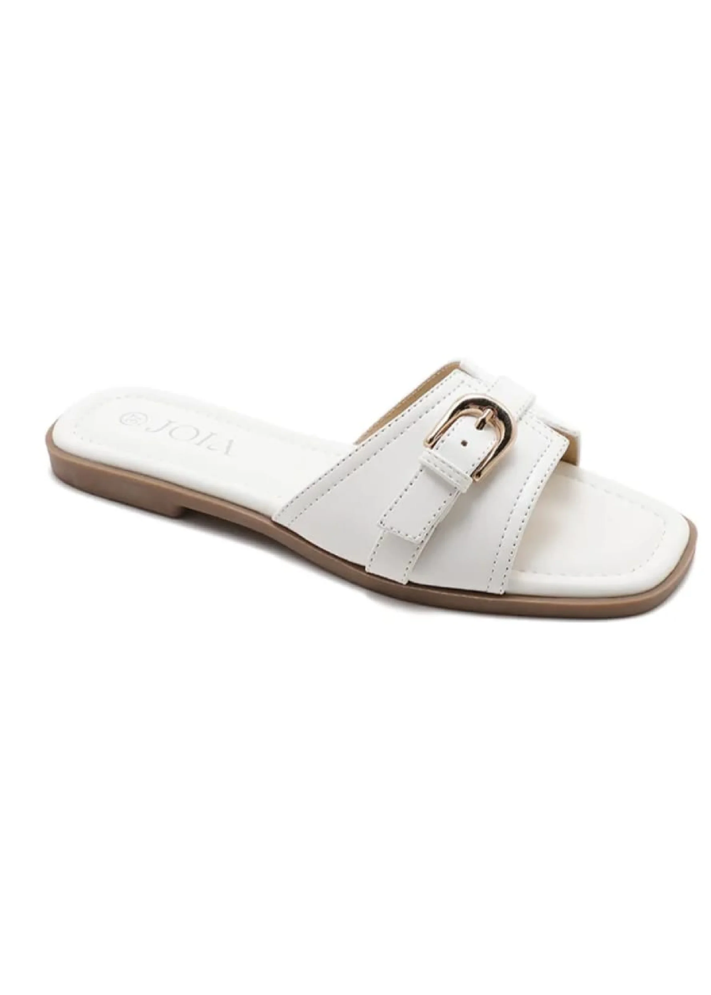 Charline White Buckled Sandals - Image 2