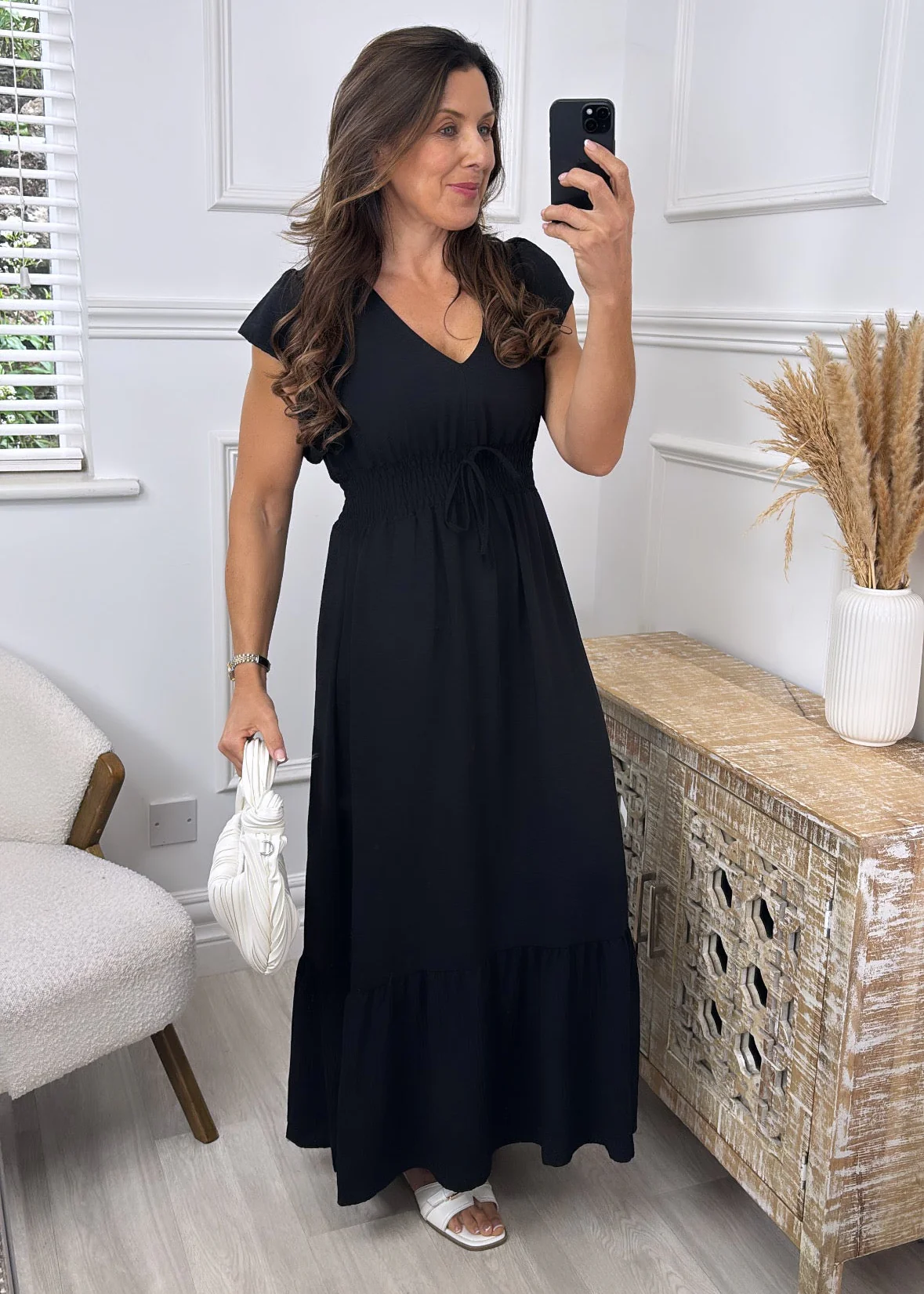 Ciara Black Maxi Dress - Image 2