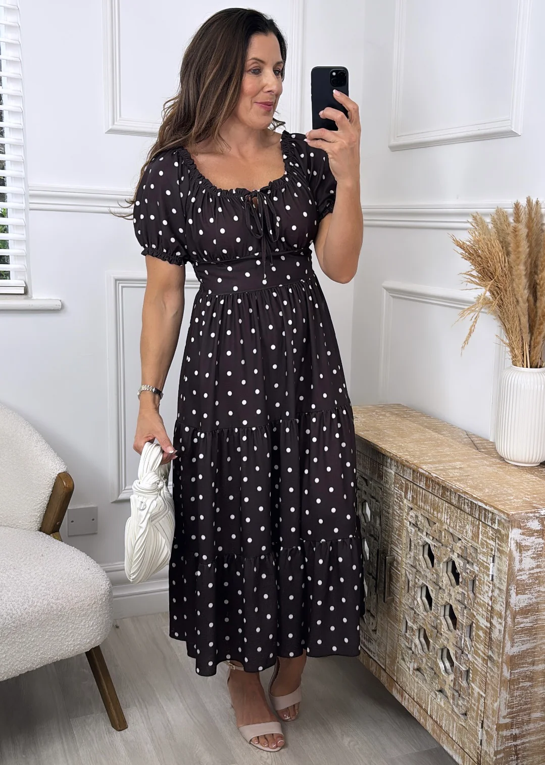 🖤Pre Order🖤 Ciaramai Brown Polka Dot Dress - Image 2