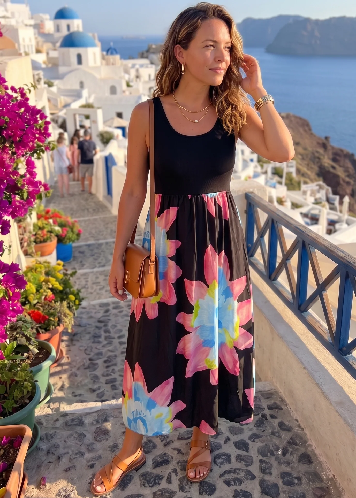Colette Black Floral Skirt Dress - Image 3