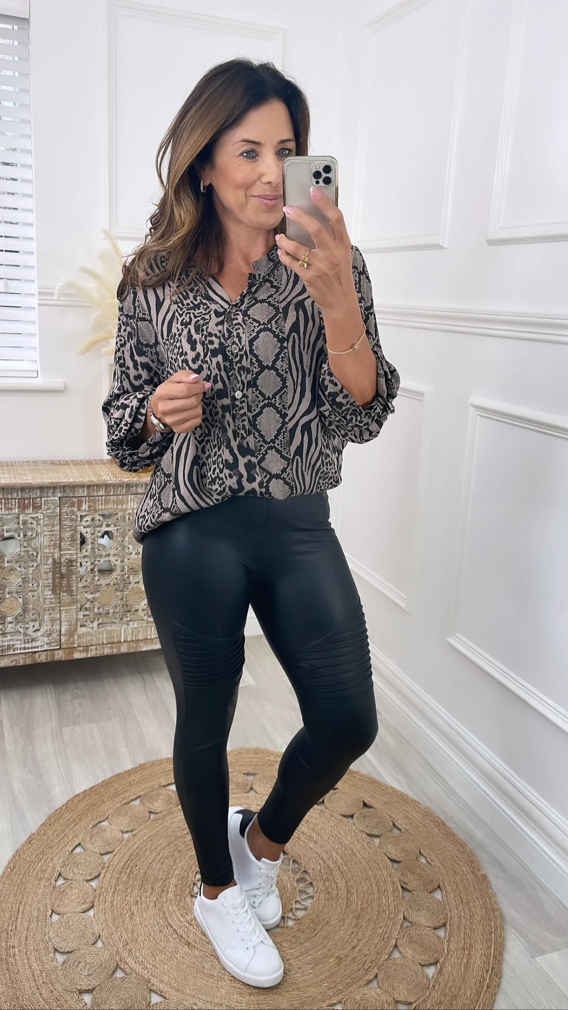 Dallas Black High Waisted Stitched Leggings - Image 13