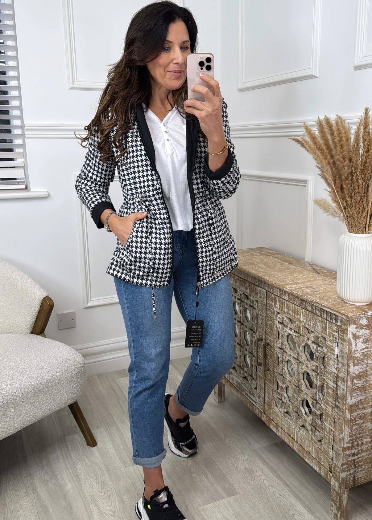 Danielle Black Long Rain Jacket - Image 2