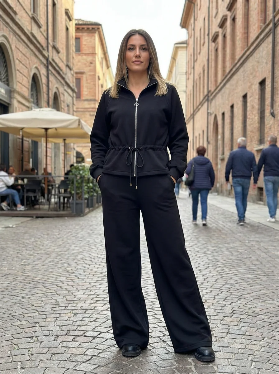 Demi Black Zip Thru Tracksuit - Image 6