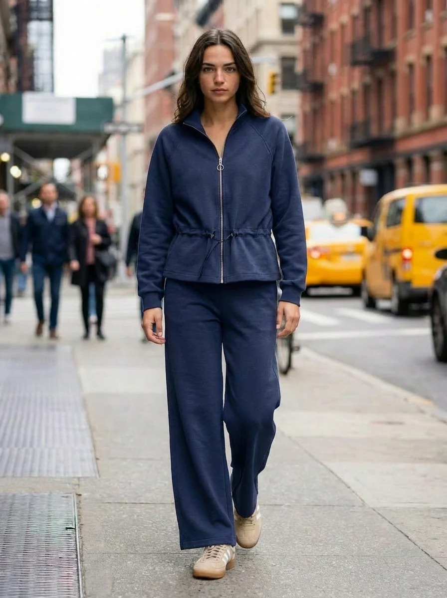 Demi Navy Zip Thru Tracksuit - Image 4