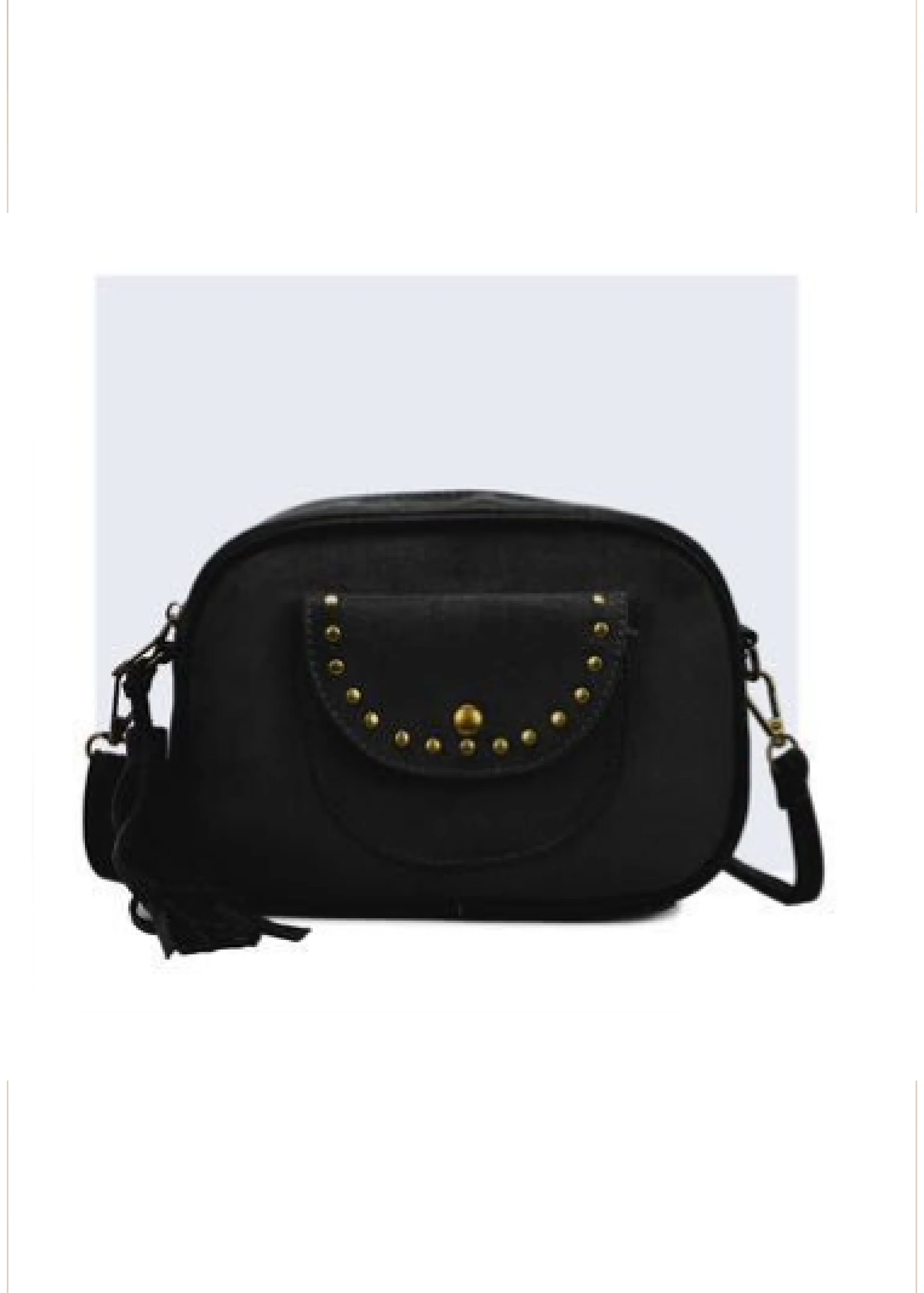 Eithne Black Suede Shoulder Bag