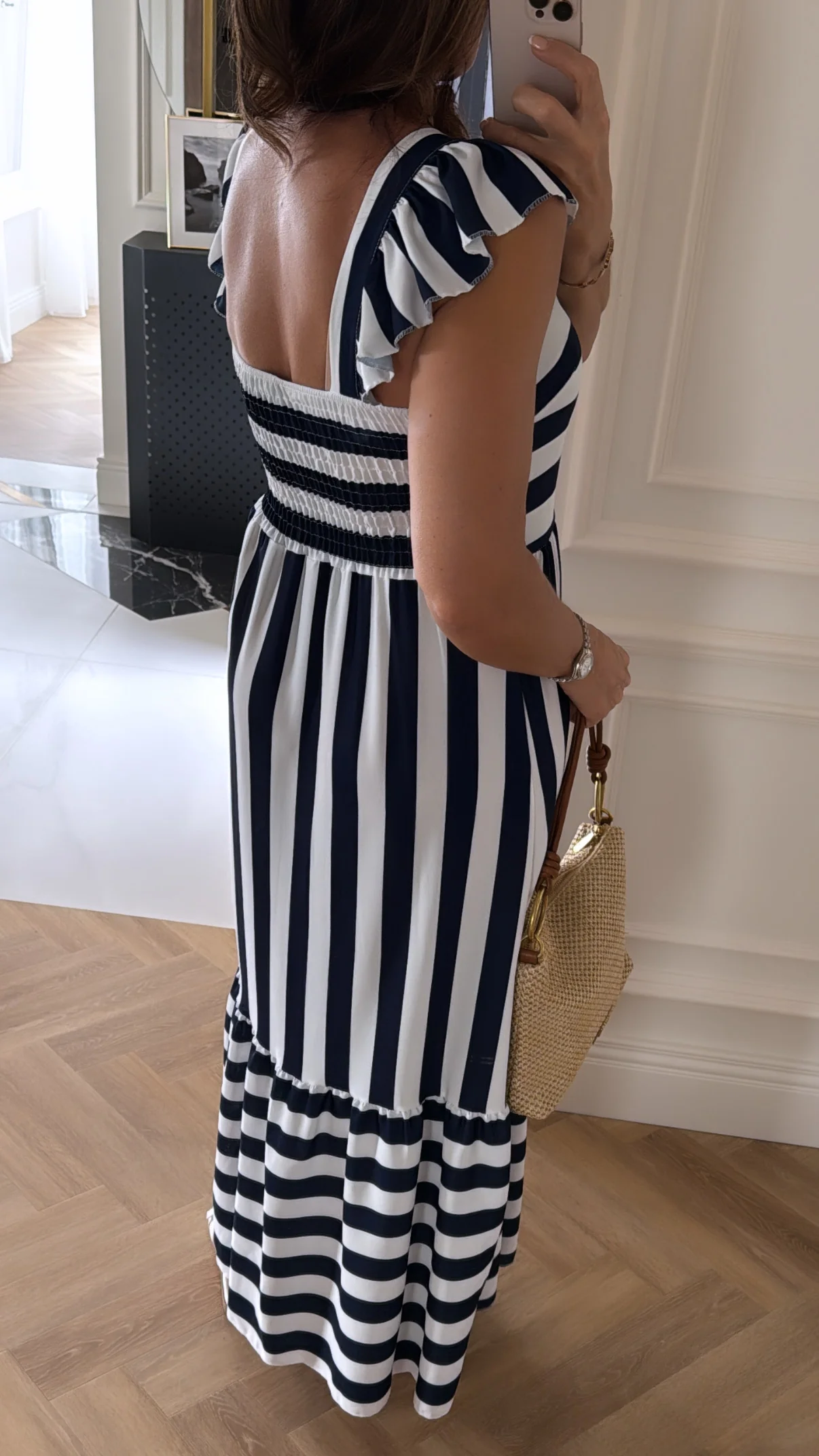 🖤Pre Order🖤 Elaina Navy Striped Maxi Dress - Image 3