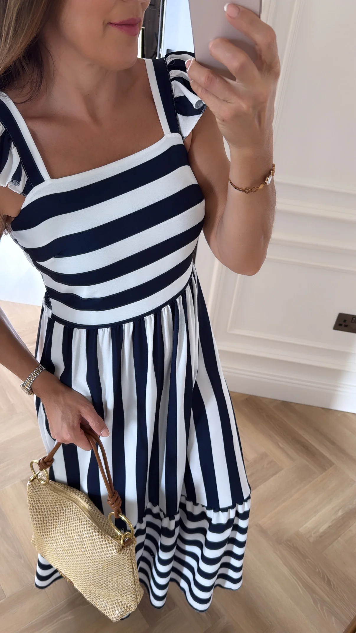 🖤Pre Order🖤 Elaina Navy Striped Maxi Dress - Image 4