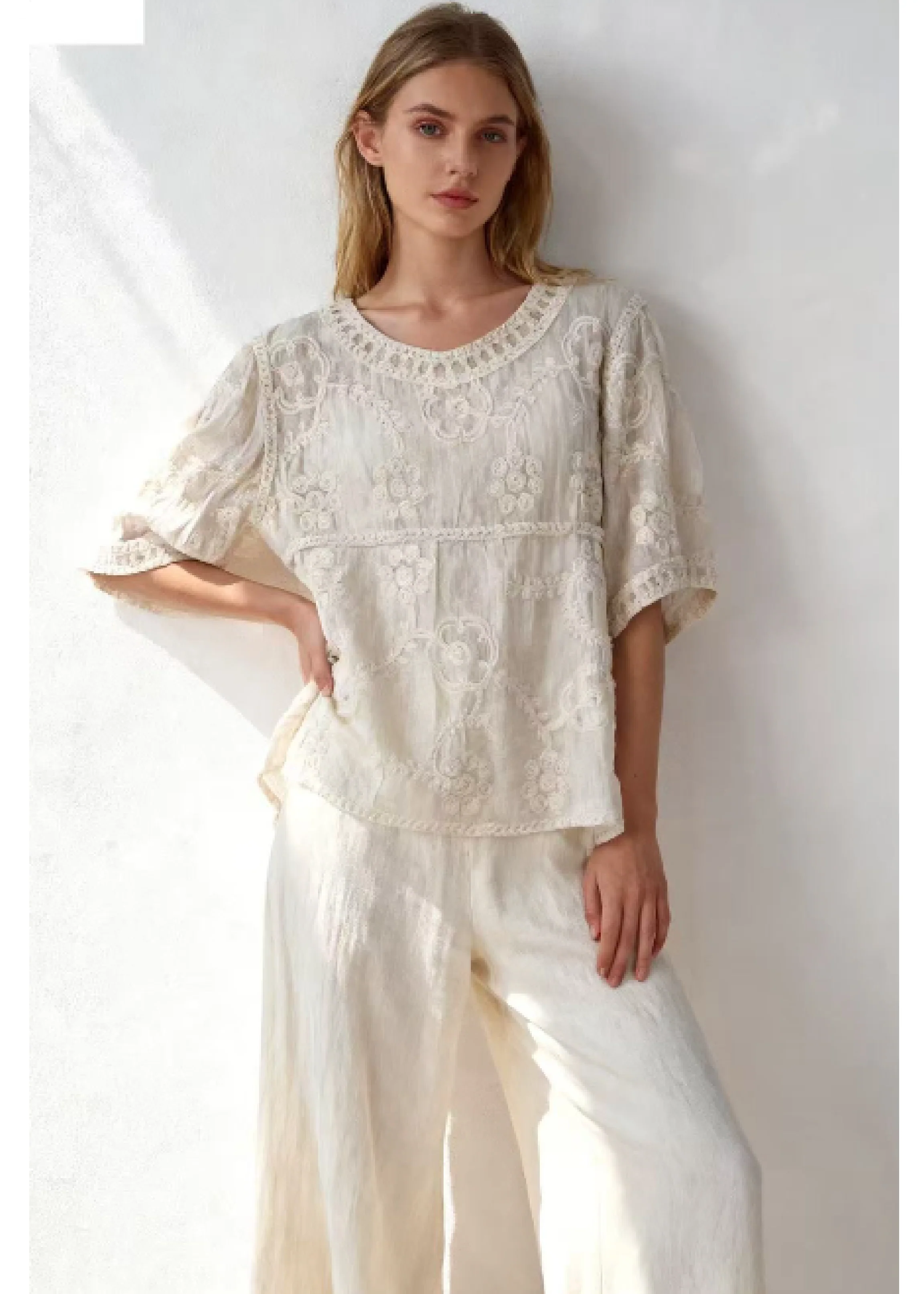 Gilly White Broderie Top - Image 6