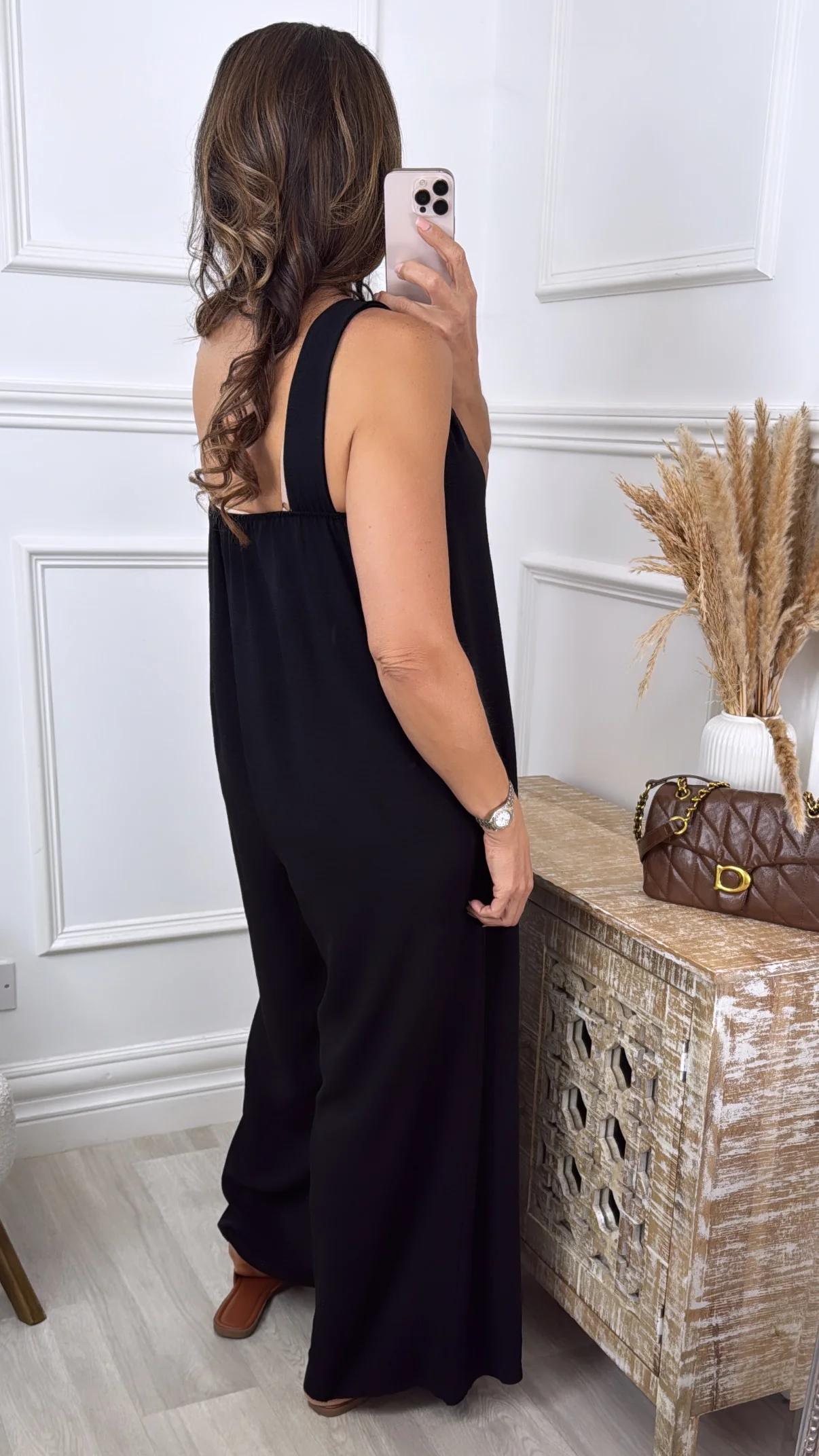 🖤Pre Order 🖤Gina Black Gold Shoulder Jumpsuit - Image 4