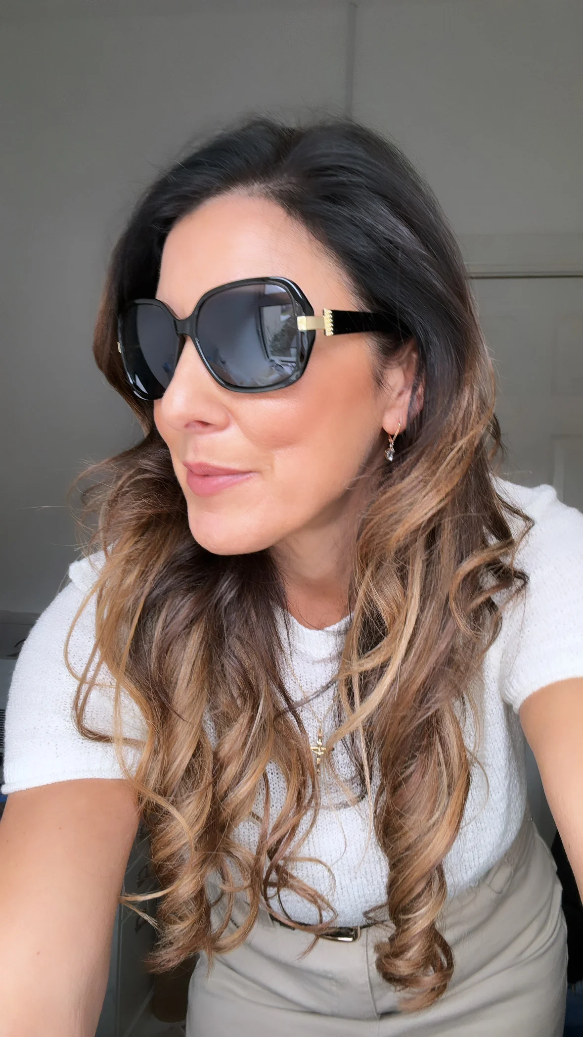 Ketty Black Gold Side Detail Sunglasses - Image 6