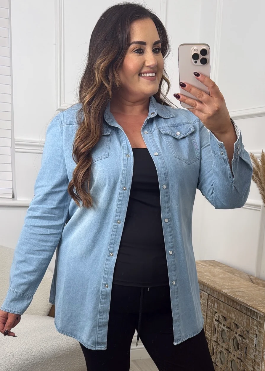 Lorena Light Denim Shirt - Image 6