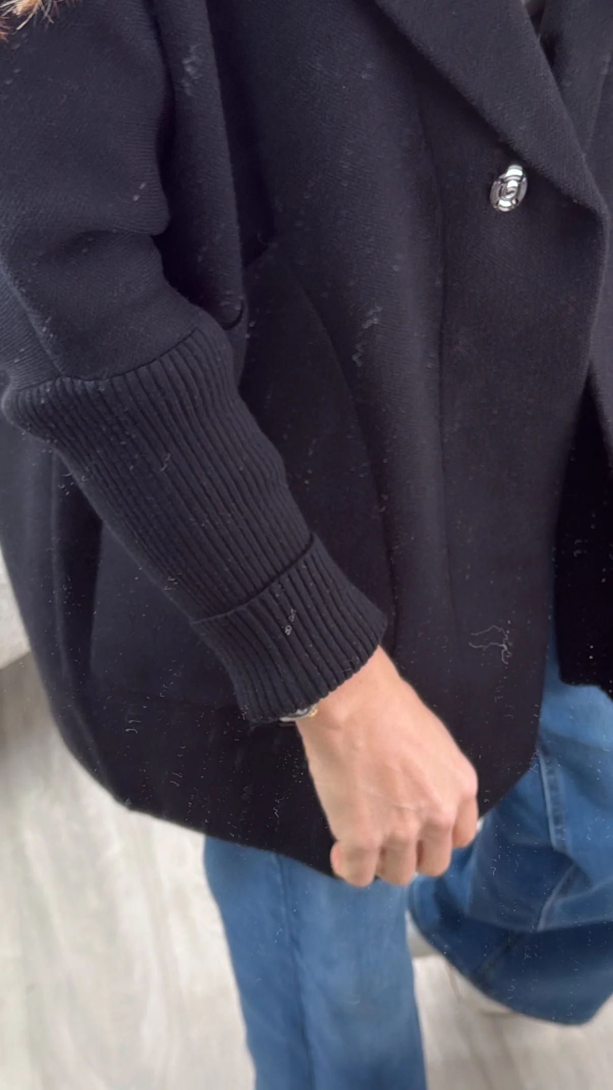 Madlena Black Knit Sleeve Coat - Image 5