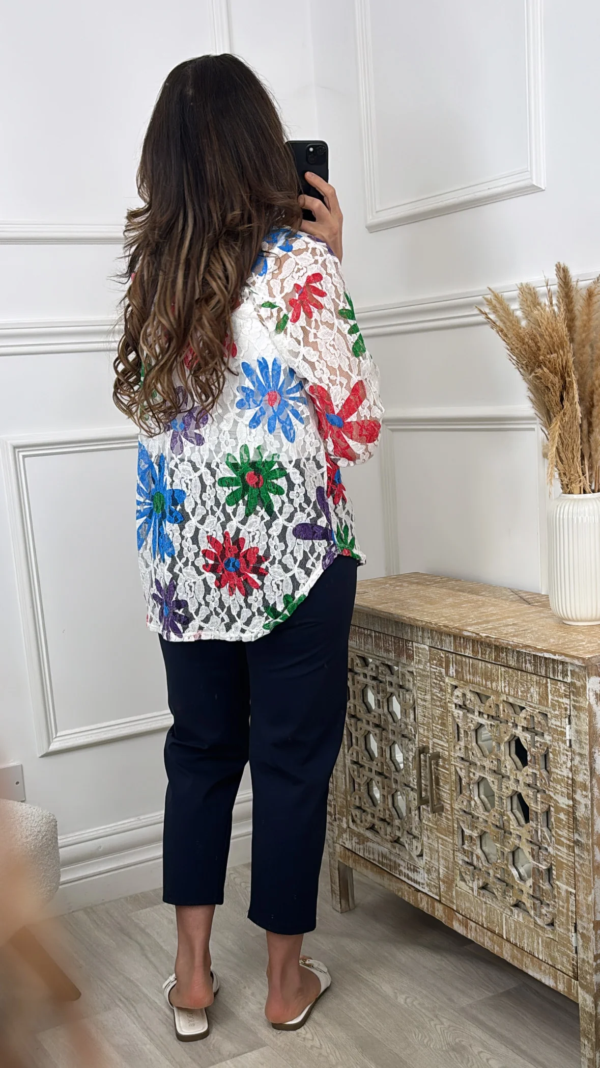 Laura White Floral Lace Blouse - Image 3