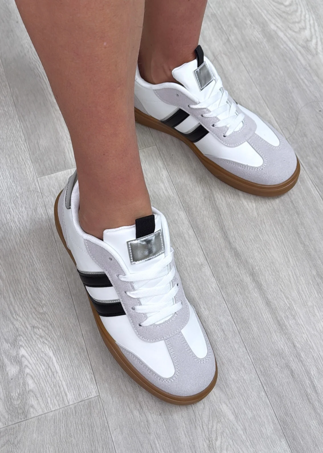 Nicola White Low Top Trainers - Image 3