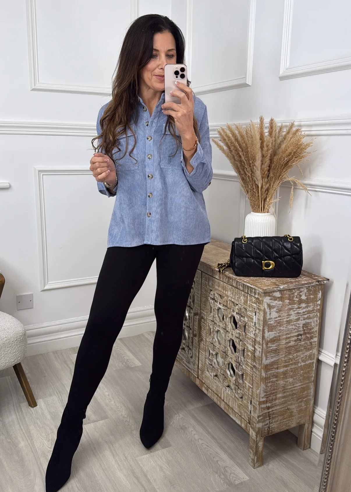 Ronja Blue Pocket Shirt - Image 2