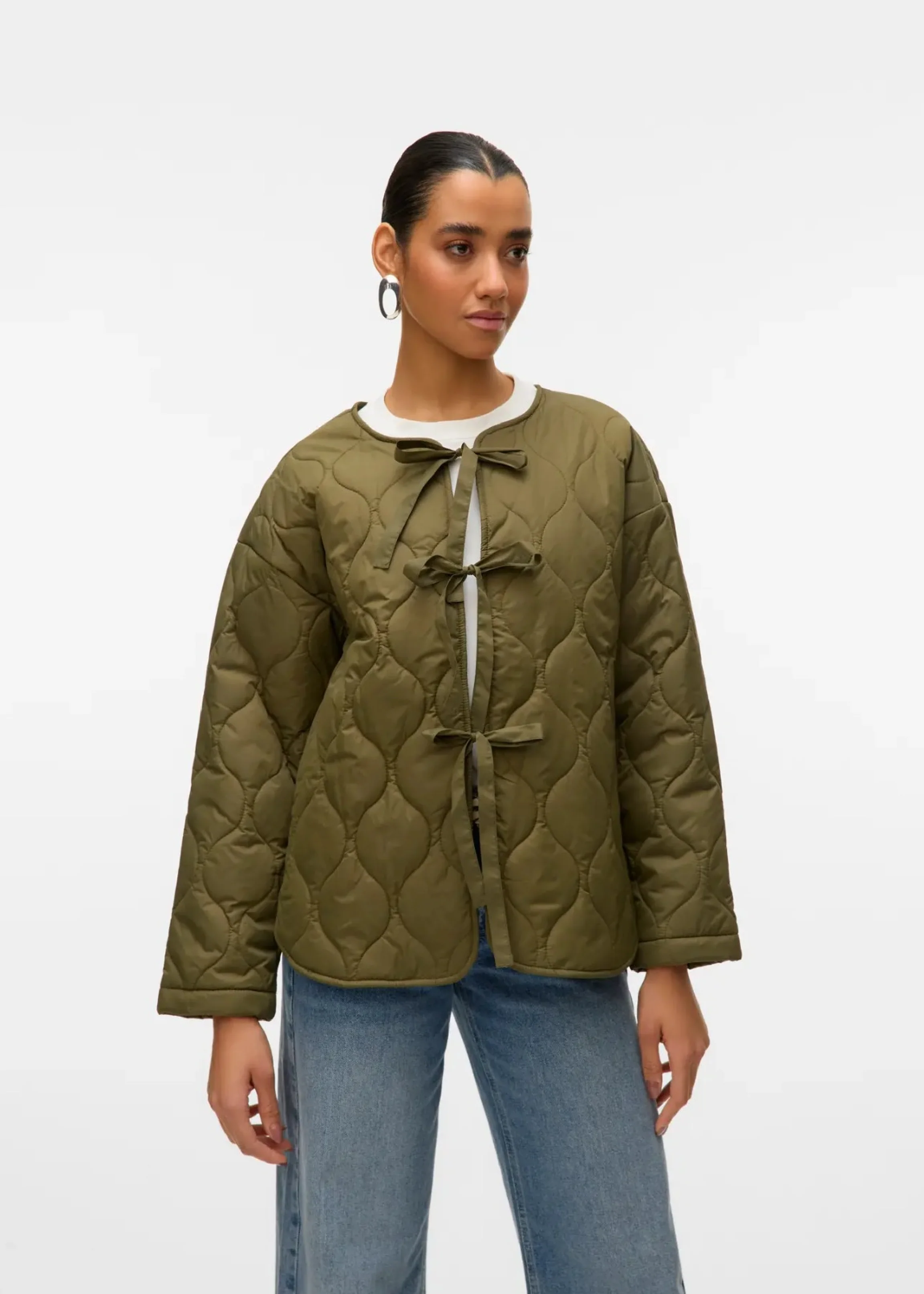 Sabine Green Quilted Tie Jacket - Image 5