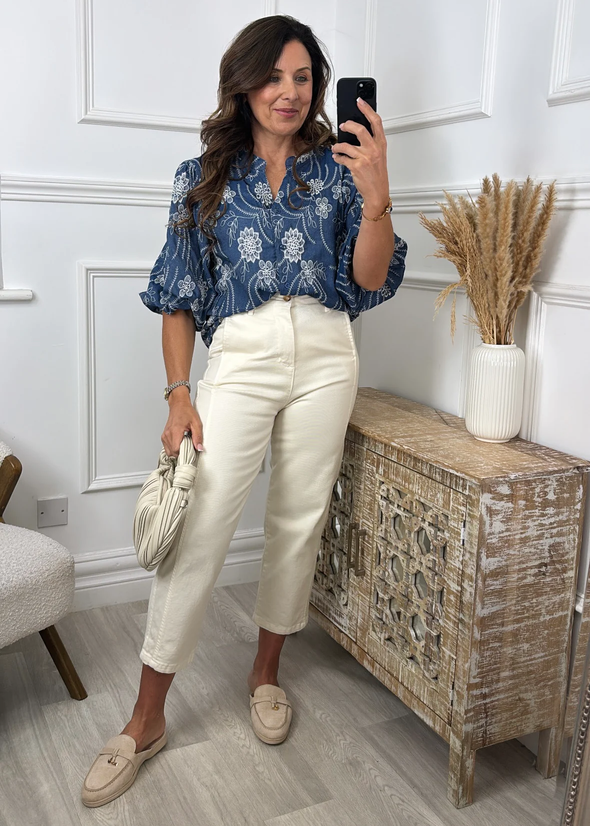 Sheridan Blue Embroidered Shirt - Image 2