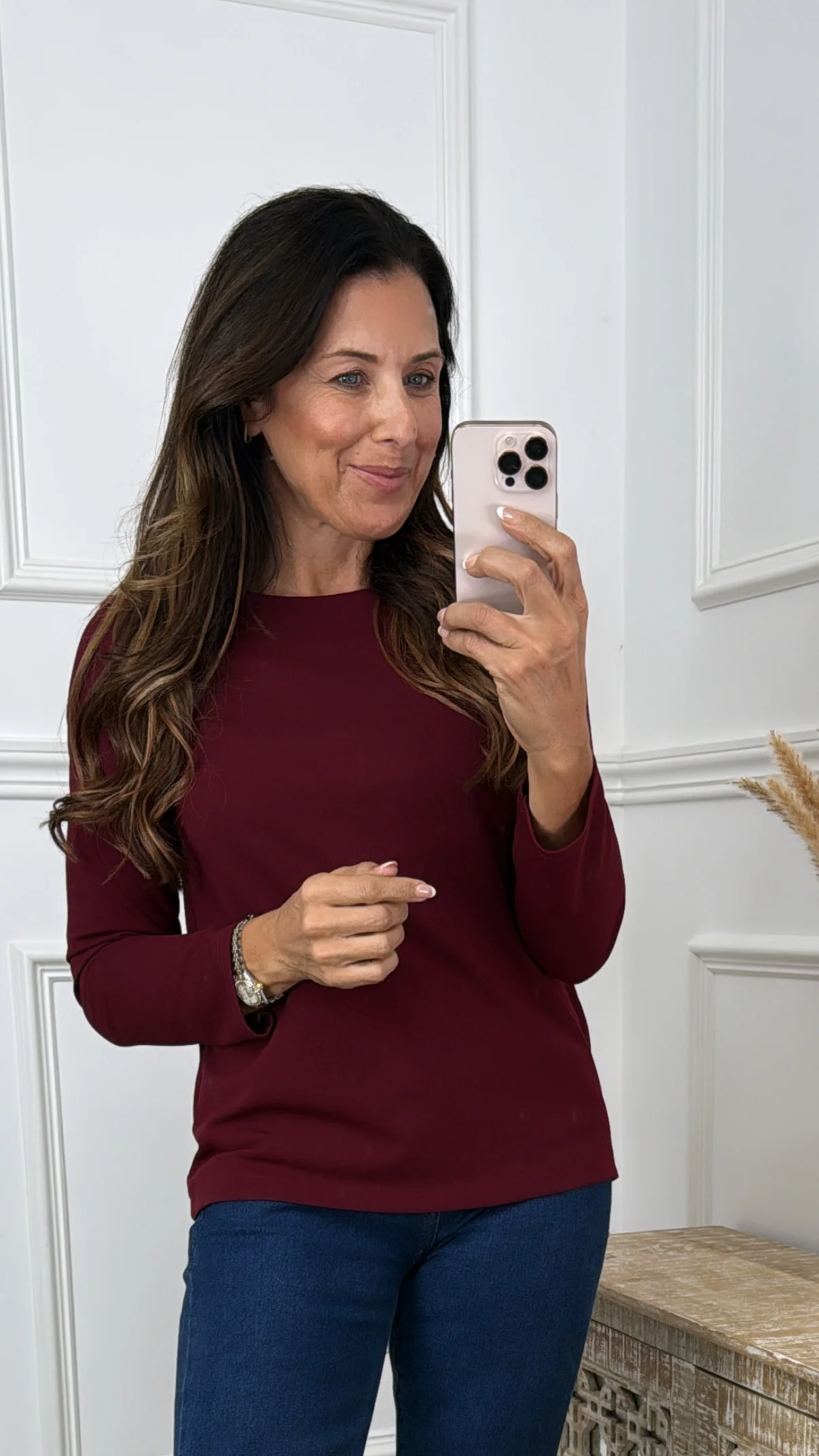 Suri Wine Side Zip Top - Image 2
